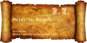 Meláth Niobé névjegykártya